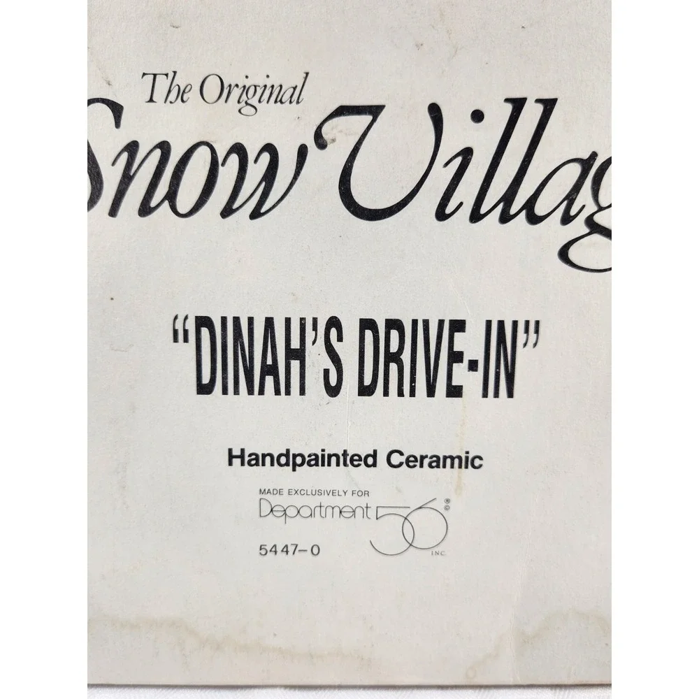 Department 56 The Original Snow Village Dinah's Drive-In No. 54470